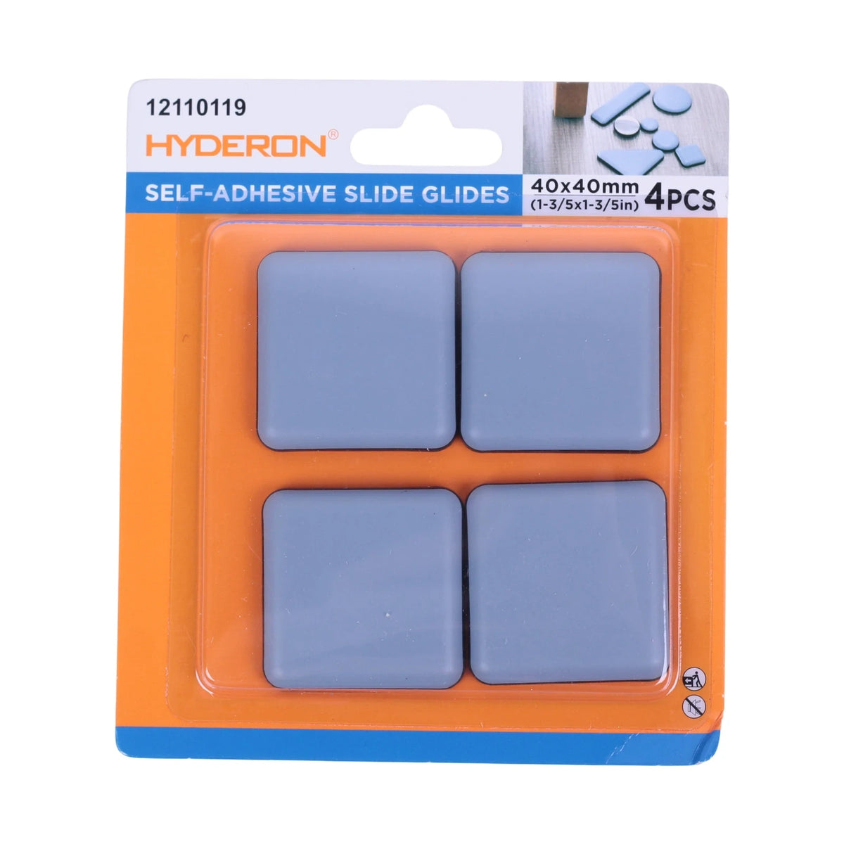 Hyderon — Lot de 4 Patins Adhésifs Carrés 40×40 mm - Librairie Oxford City