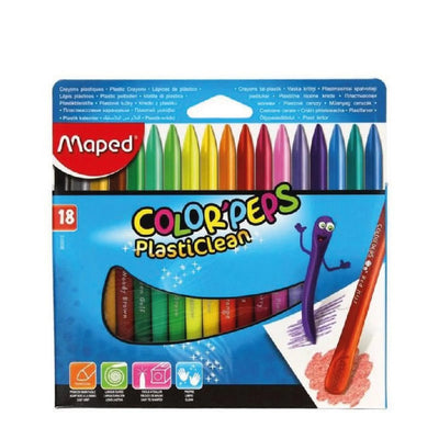 18 crayons plastique - Librairie Oxford City