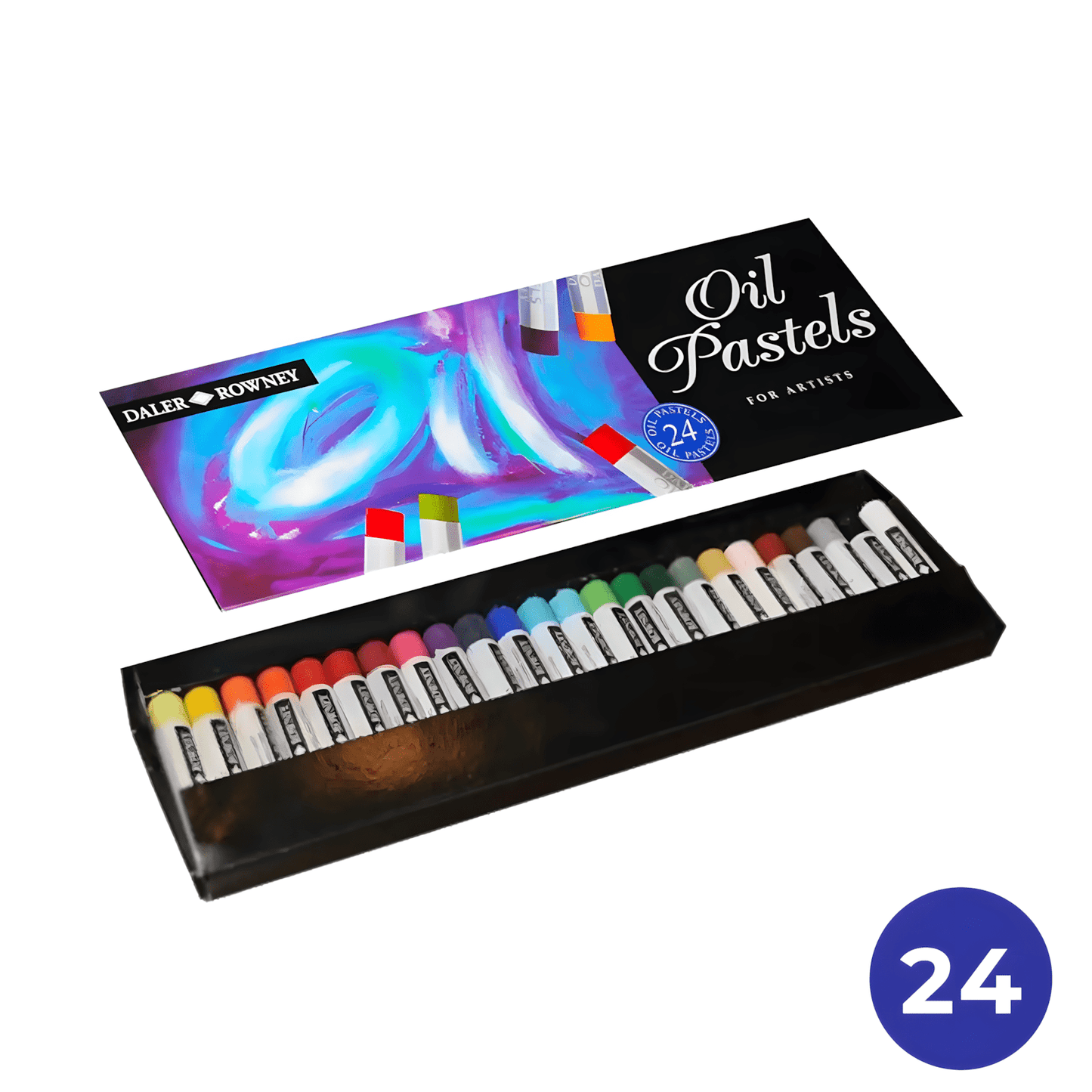 🖍️ Set de 24 Pastels à l’Huile – Daler Rowney | Couleurs Richement Pigmentées - Librairie Oxford City
