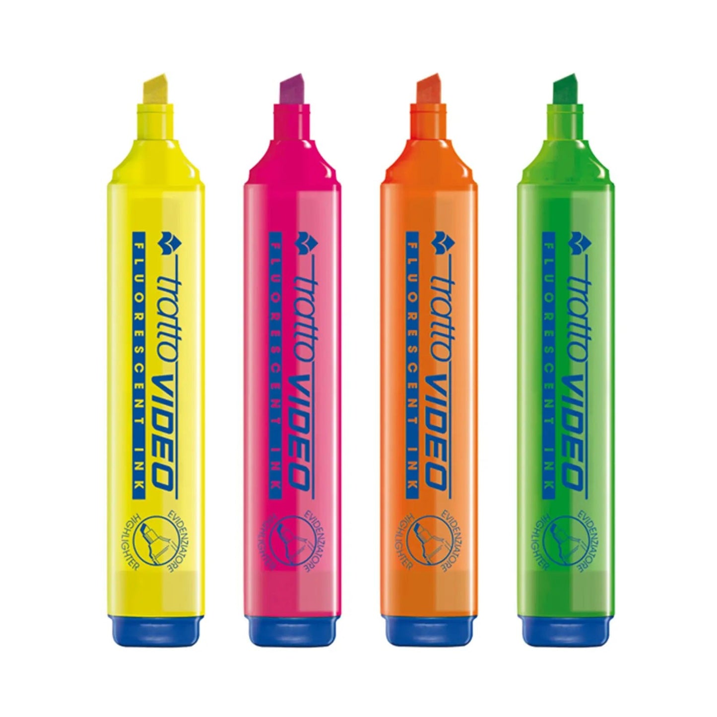 🖍️ Tratto Video – Coffret 4 Surligneurs Fluorescents - Librairie Oxford City