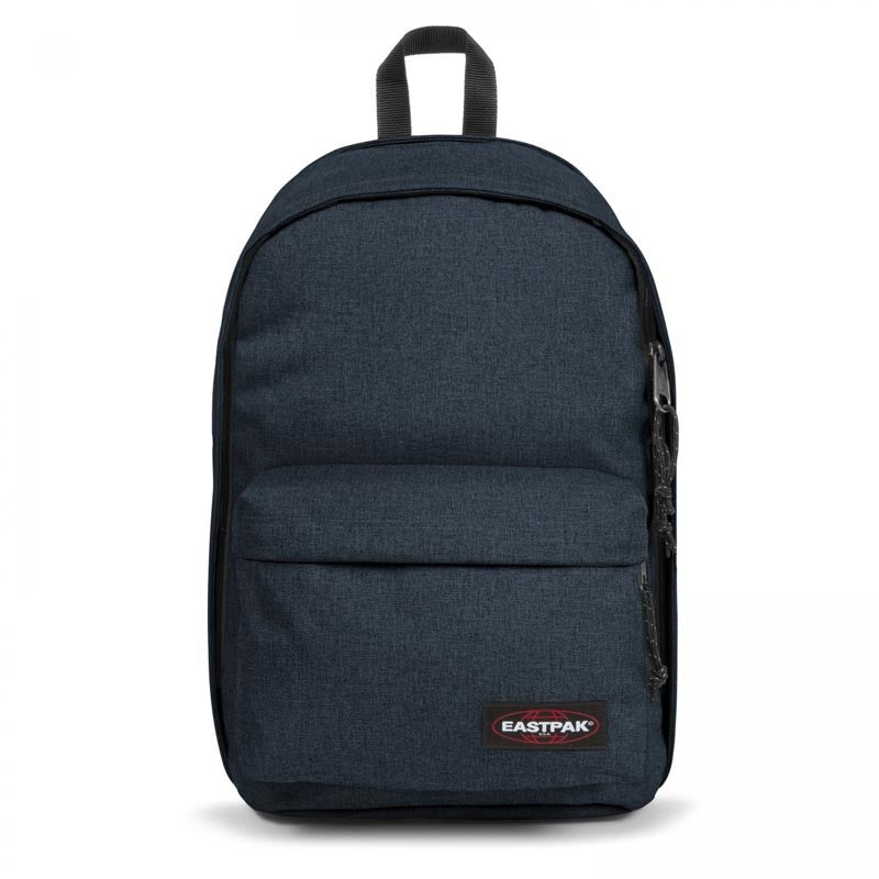 Sac à dos Eastpak Back to Work en polyester bleu et noir, vue de face