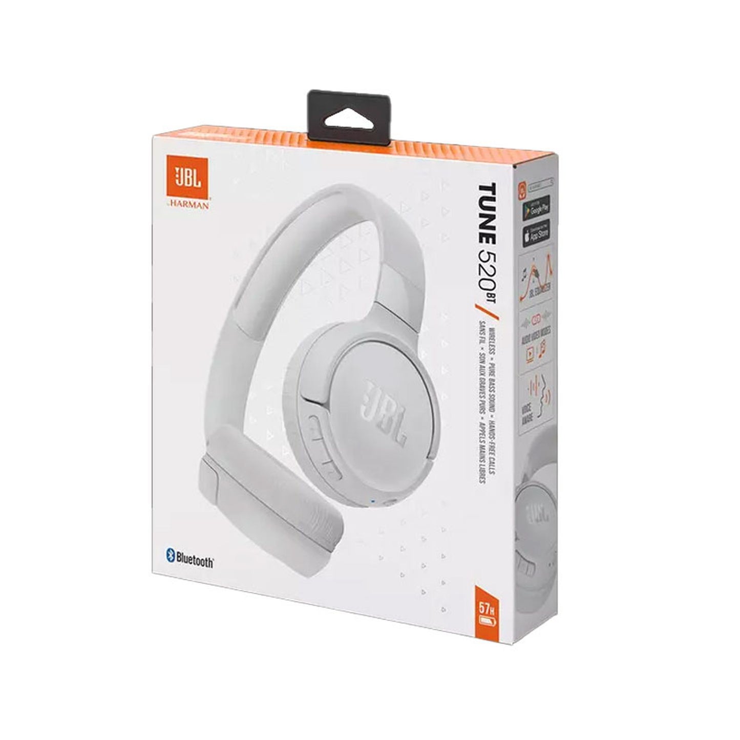 Micro Casque Sans Fil JBL Tune 520BT Bluetooth - Blanc - Librairie Oxford City