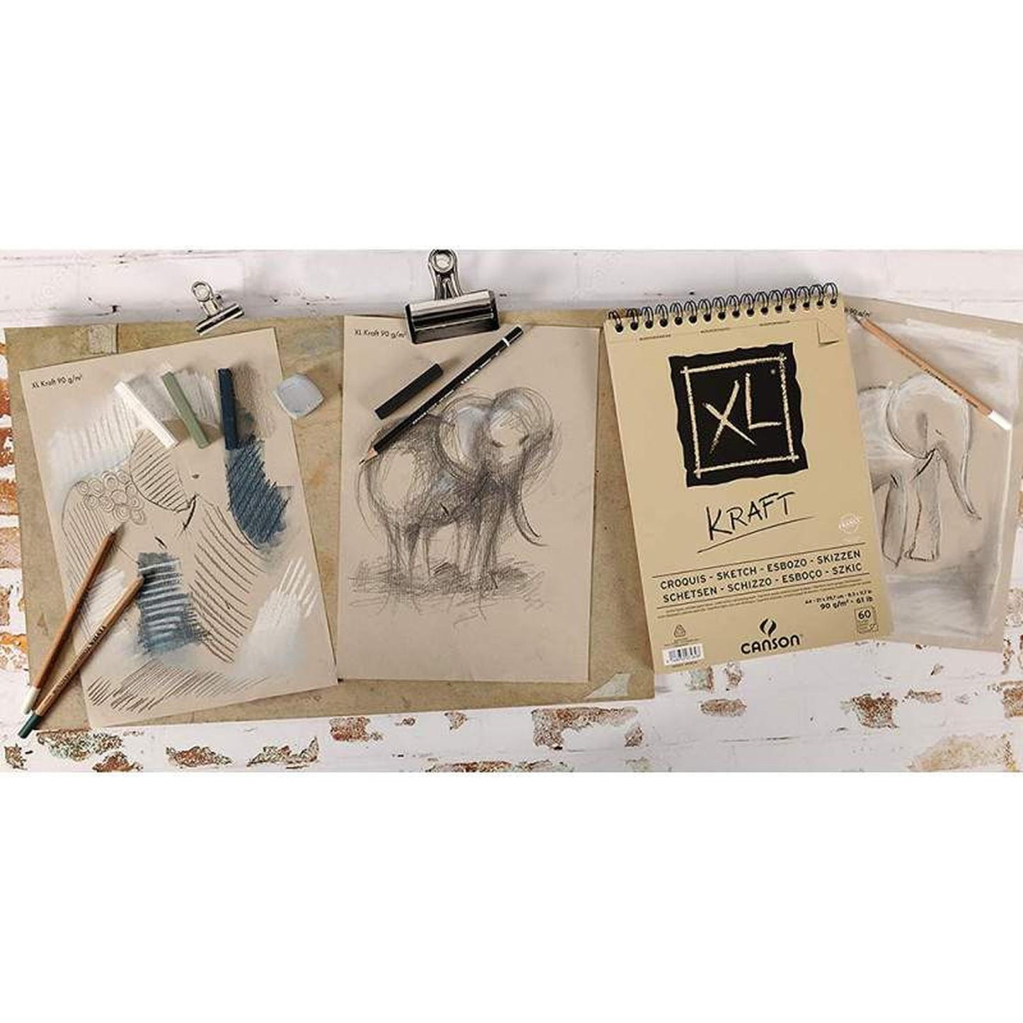 Album Canson XL Kraft – A3 – 60 feuilles – 90 g/m² - Librairie Oxford City