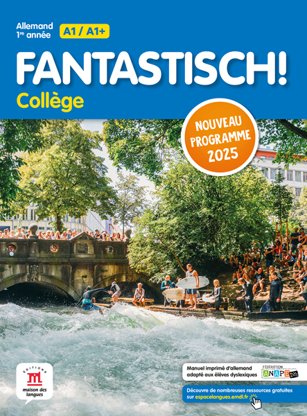 Manuel Fantastisch! allemand collège 1ère année A1 couverture bleue verte orange