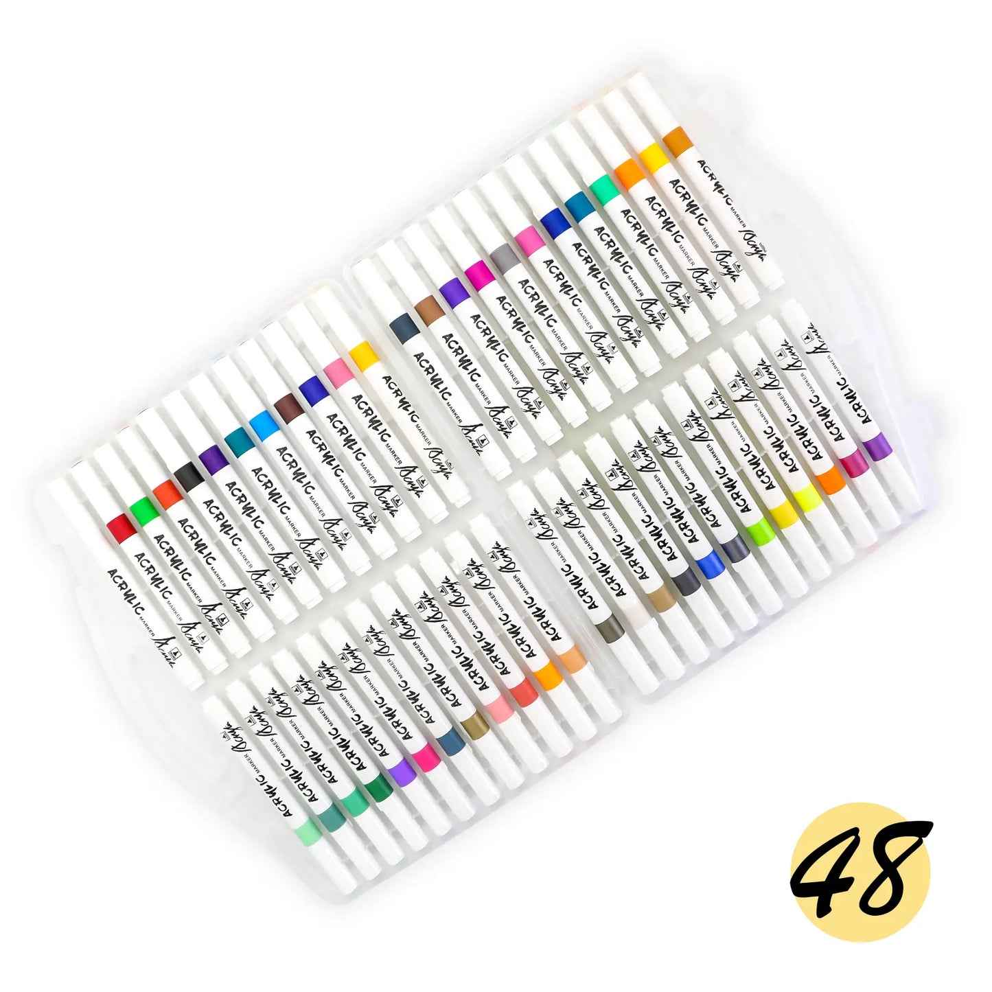Set de 48 Marqueurs Acryliques Kaino – Acrylic Marker Pen - Librairie Oxford City