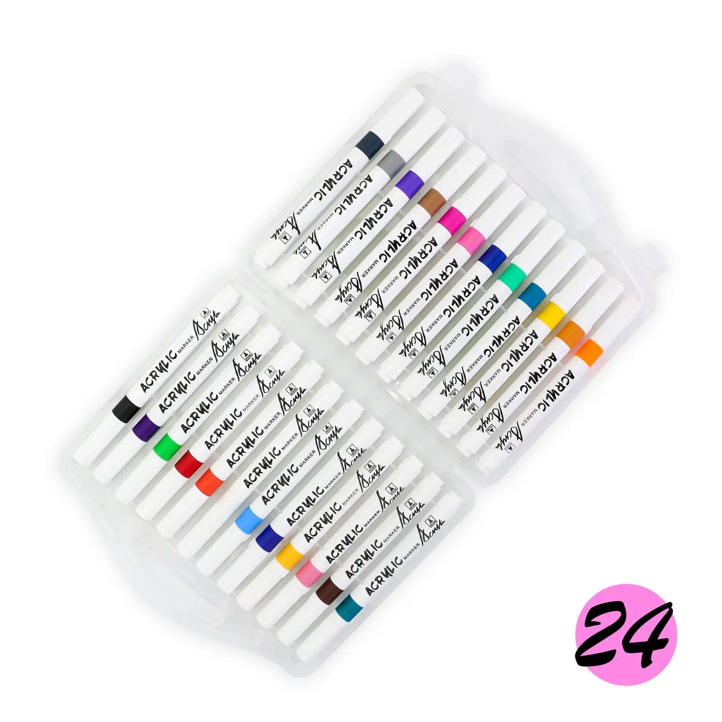 Set de 24 Marqueurs Acryliques Kaino – Acrylic Marker Pen - Librairie Oxford City