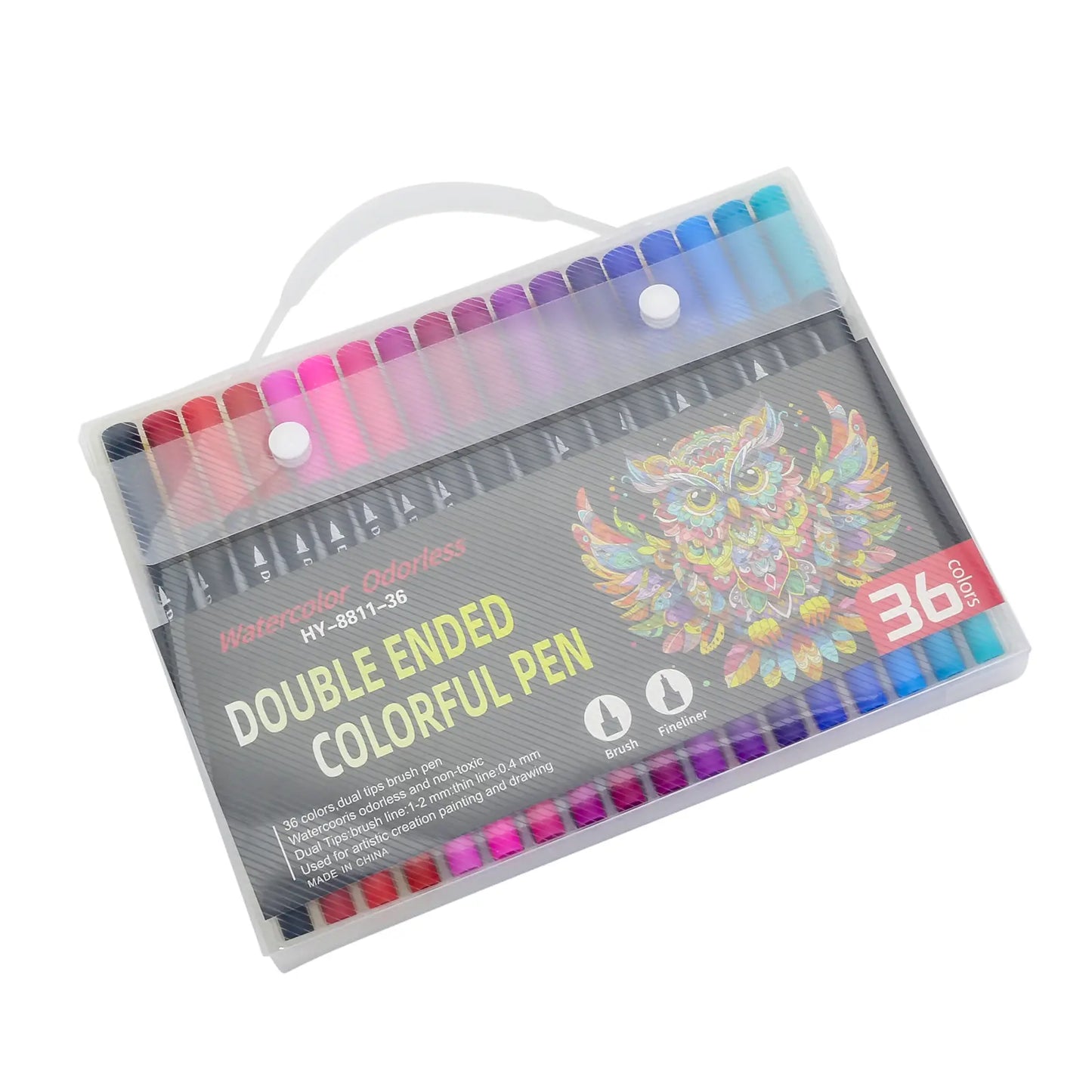 Set de 36 Feutres Double Pointe – Dual Tip Brush Pens - Librairie Oxford City