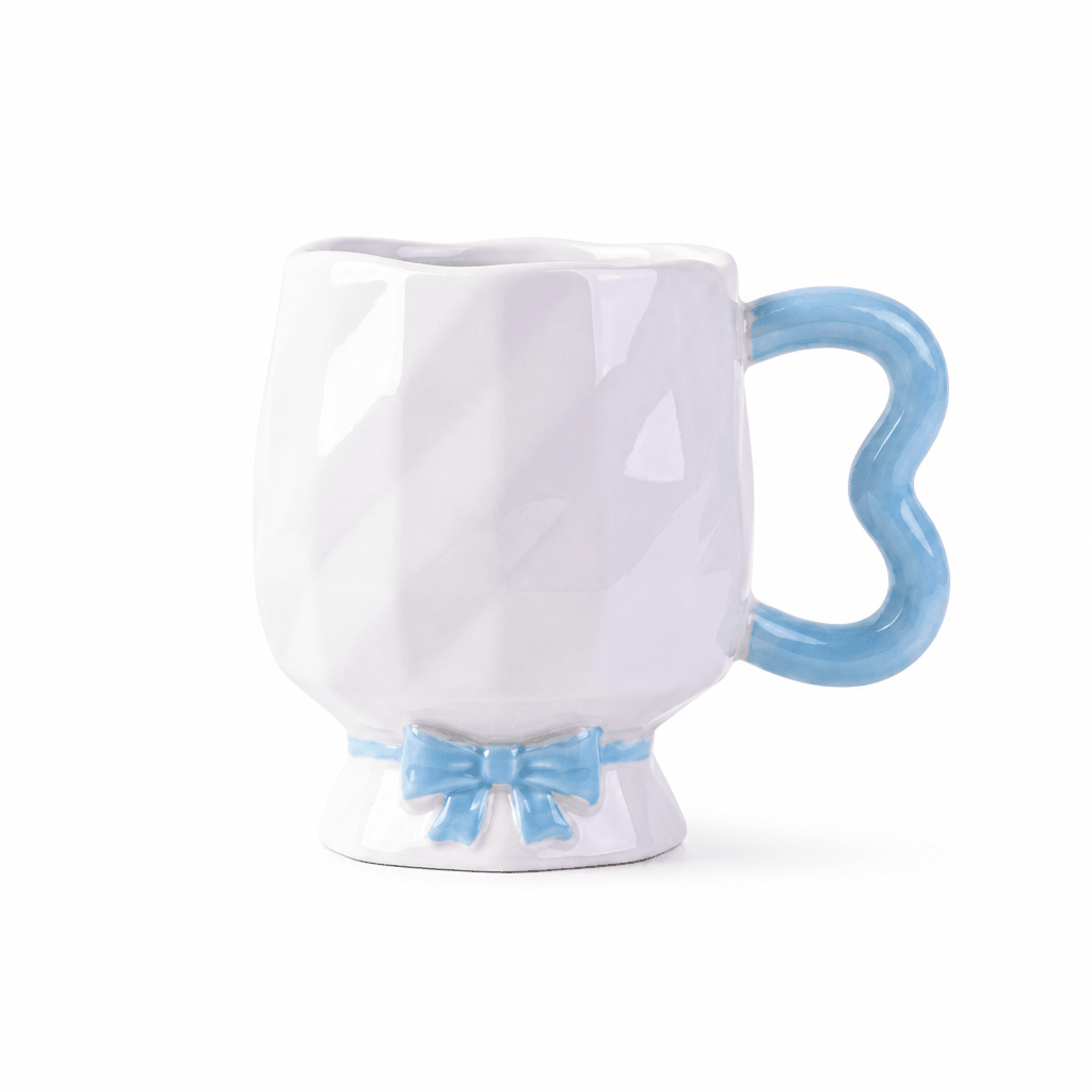 Mug Céramique Anse Cœur & Nœud Ruban - Librairie Oxford City