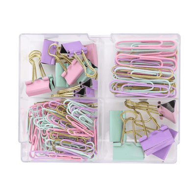 Coffret pastel – Trombones & pinces de bureau - Librairie Oxford City
