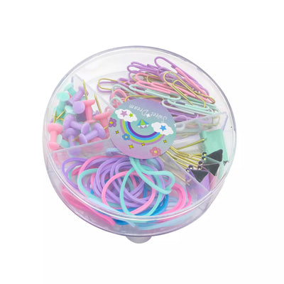 Coffret rond fournitures de bureau pastel – Kit complet - Librairie Oxford City