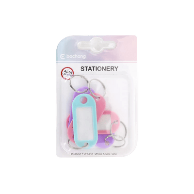 Porte - clés Étiquettes Pastel Bachang – Lot de 6 - Librairie Oxford City