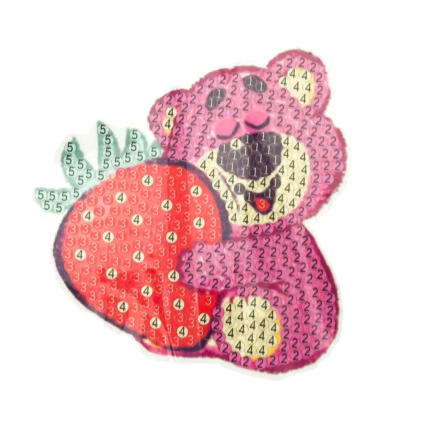 Diamond Painting Stickers (4 Pièces)(≈8cm) – Cute Bear & Friends Set - Librairie Oxford City
