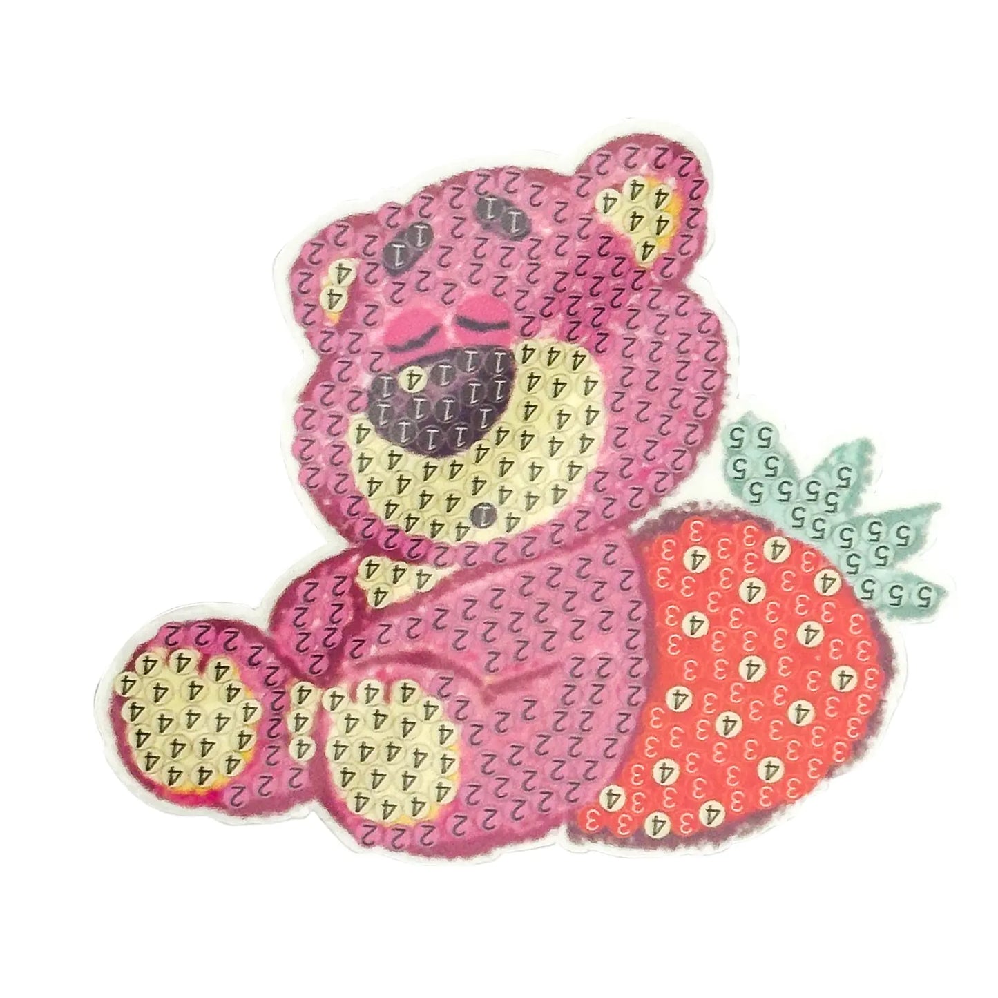 Diamond Painting Stickers (4 Pièces)(≈8cm) – Cute Bear & Friends Set - Librairie Oxford City