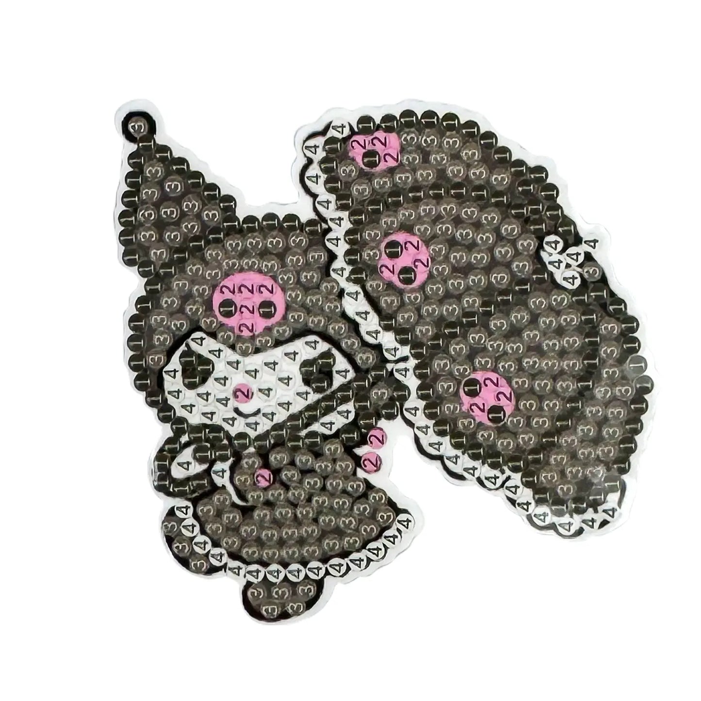 Diamond Painting Stickers (4 Pièces)(≈8cm) – Cute Bear & Friends Set - Librairie Oxford City