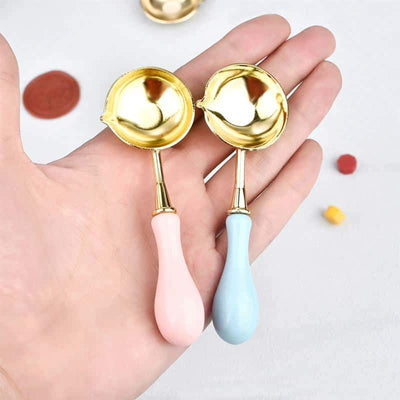 Cuillère à Cire Pastel – Manche en Bois | Outil pour Cachet de Cire 💌 - Librairie Oxford City