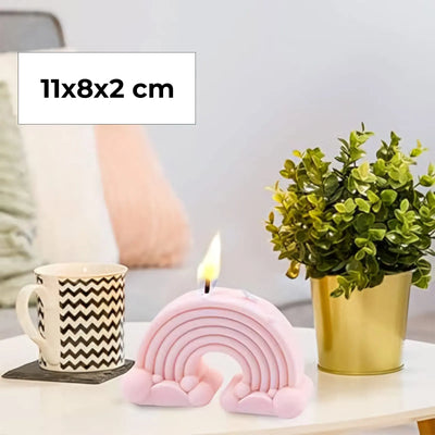 🌈 Moule Silicone Arc - en - Ciel – 11 × 8 × 2 cm | Pour Bougie, Résine, Plâtre ou Savon - Librairie Oxford City