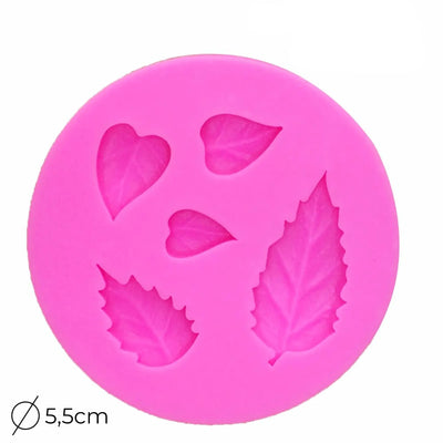 🍃 Moule Silicone Feuilles & Cœurs – 5,5 cm | Pour Résine, Pâte Polymère & Décoration - Librairie Oxford City