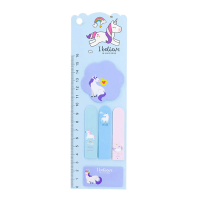 Set de Notes Autocollantes & Règle – “I Believe in Unicorns” - Librairie Oxford City
