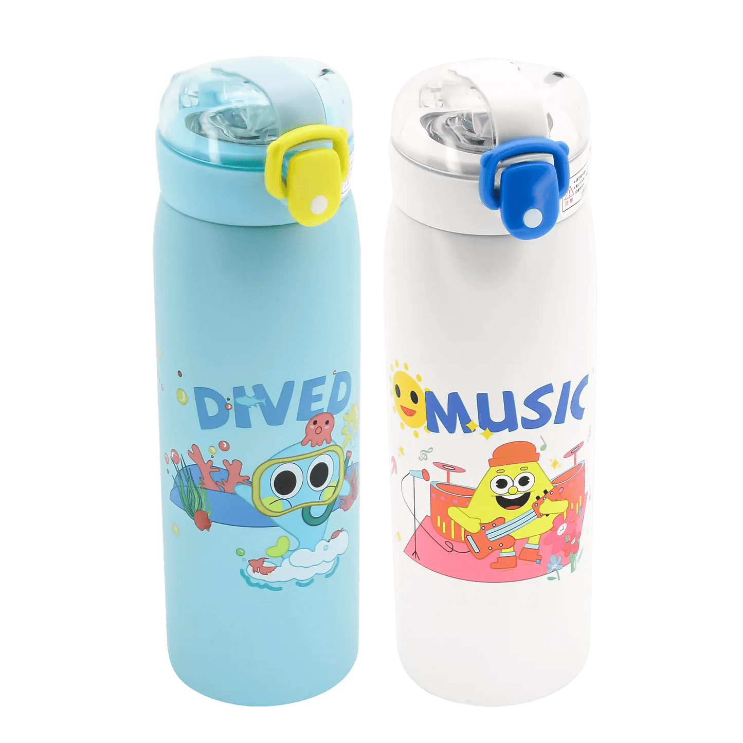 Gourde Isotherme Enfant 500ml avec Paille – Motifs Fun - Librairie Oxford City