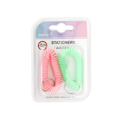 Porte - clés Spirale Pastel Bachang – Lot de 2 - Librairie Oxford City