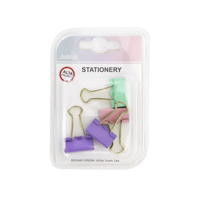 Pinces Double Clip Pastel Bachang – Lot de 6 - Librairie Oxford City