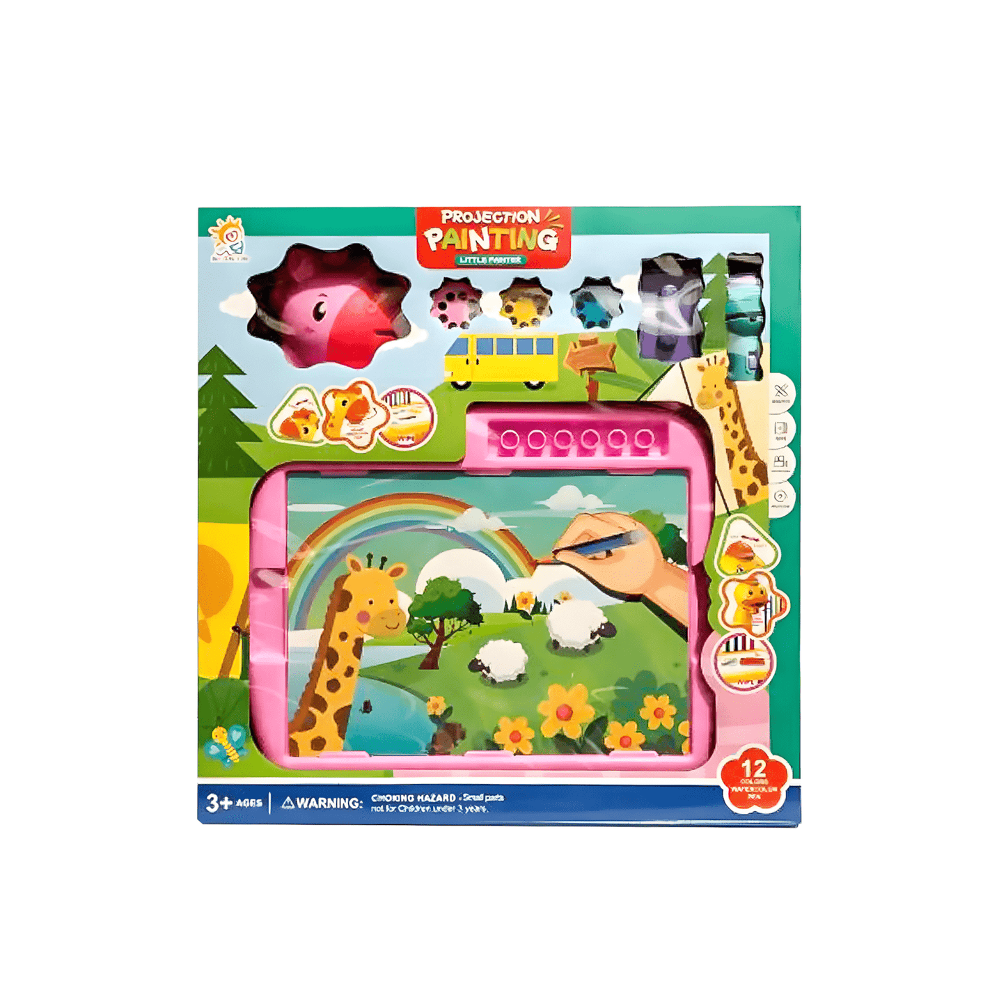 Projecteur de Dessin Enfant – Table de Projection + 12 Feutres Aquarelles – Tableau Effaçable 3+ - Librairie Oxford City