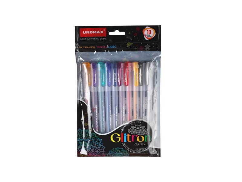 Unomax Glitron Colour Gel Pen - 10 pcs Packet - Librairie Oxford City