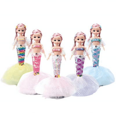 Poupée Sirène Musicale 🧜♀️ avec Lumières & Danse – 23cm - Librairie Oxford City