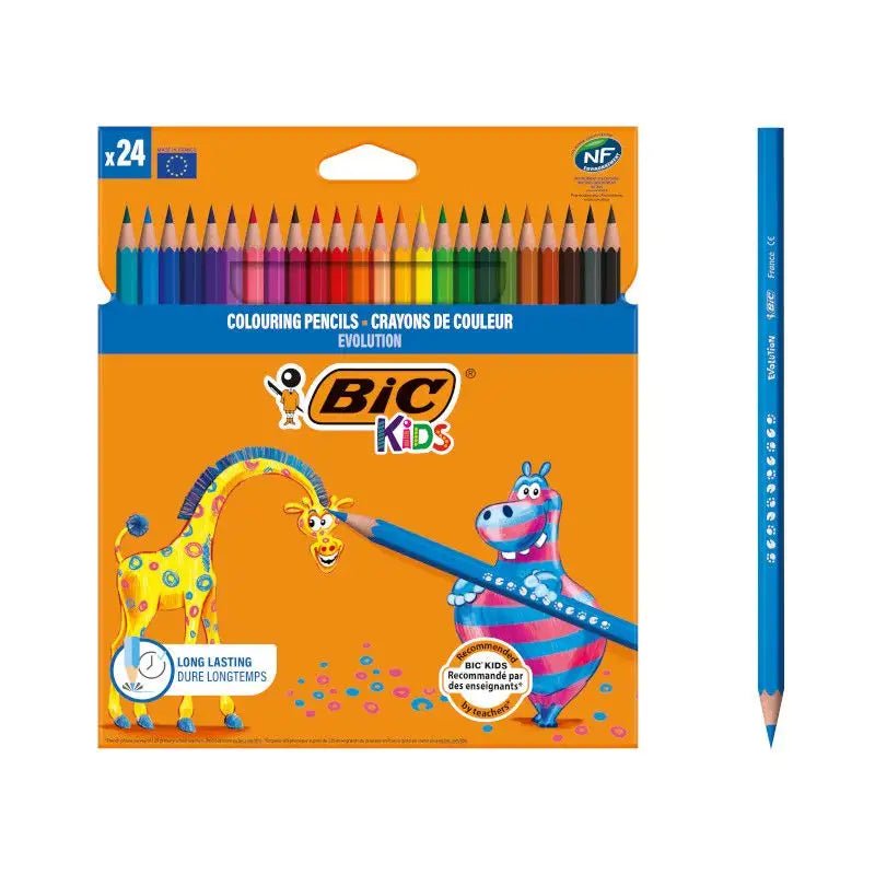 BIC Kids Evolution Crayons de Couleur en Résine - Librairie Oxford City