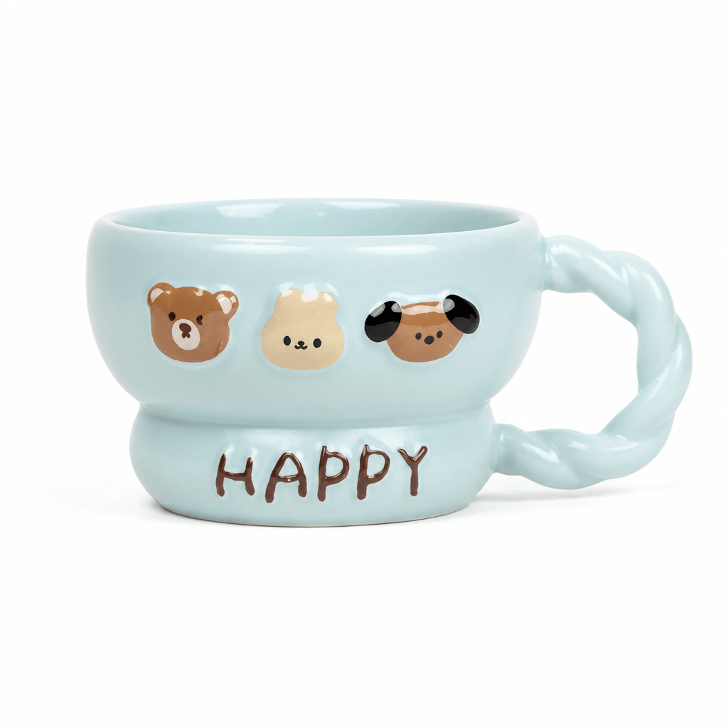 Mug en Céramique Happy — Motifs Animaux - Librairie Oxford City