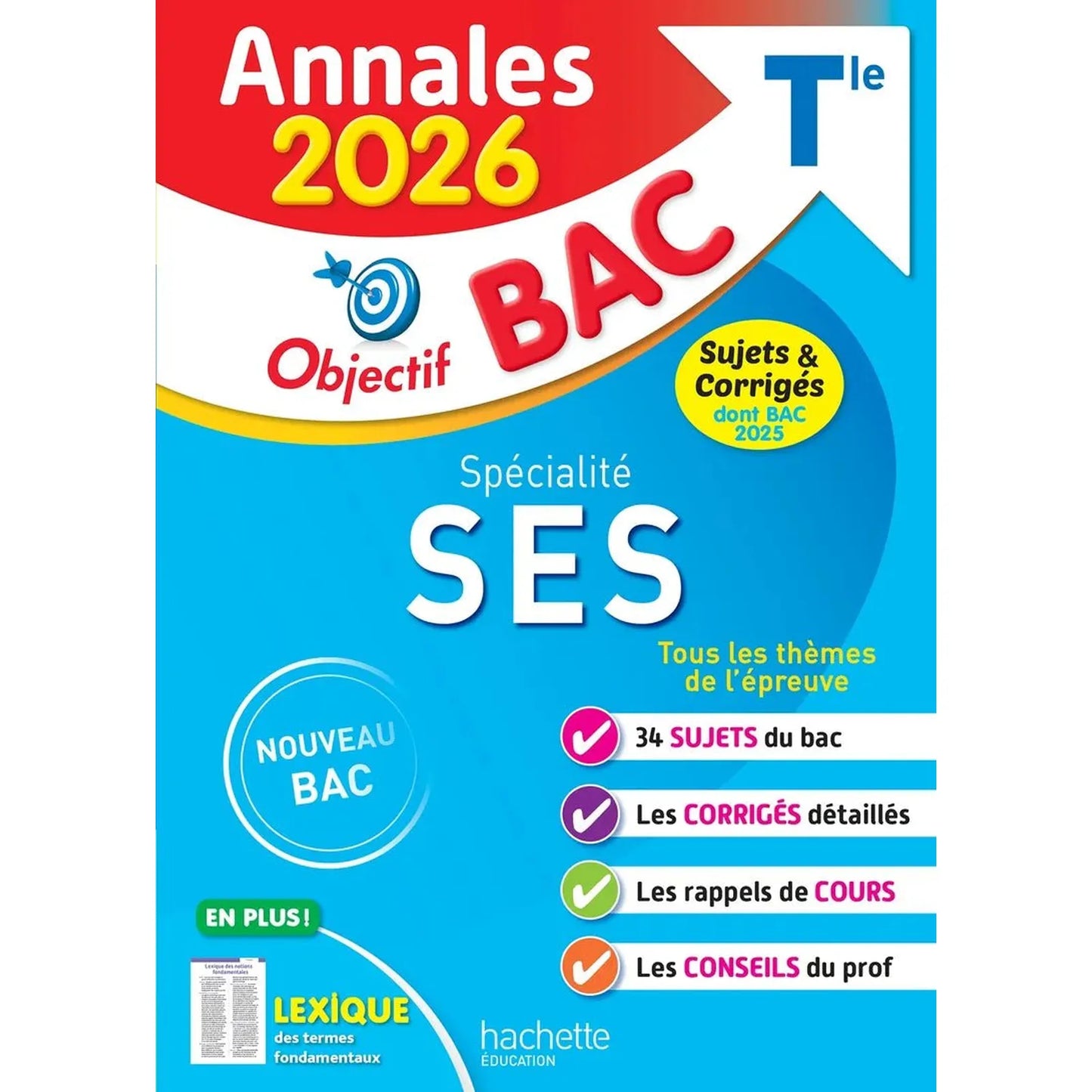 Annales Objectif BAC 2026 - Spécialité SES Tle - sujets et corrigés - Librairie Oxford City