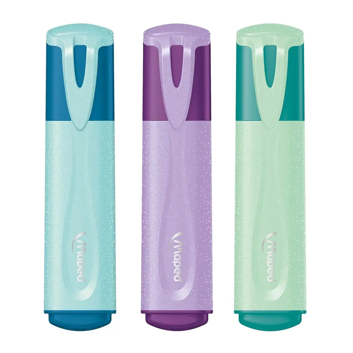 ✨ Maped Marqueurs Fluo Glitter x3 🌈 – Édition Pailletée 💜💙💚