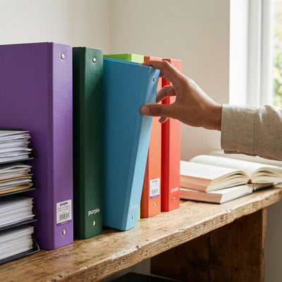 Classeur A4 Dos 40mm — Purple Essential (9 coloris vifs) - Librairie Oxford City