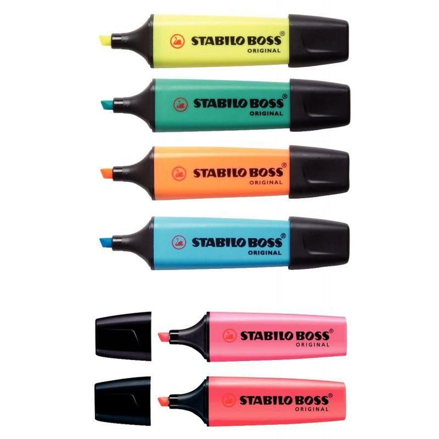 ⚡ STABILO BOSS ORIGINAL – Pochette Fluo Power (x6) 💛🧡💗💚💙💜 - Librairie Oxford City