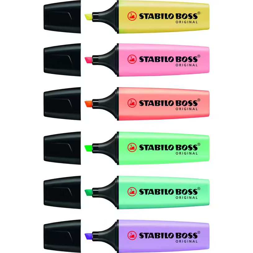 💫 STABILO BOSS ORIGINAL – Pochette Pastel Dream (x6) 💗💜💙💚💛🧡
