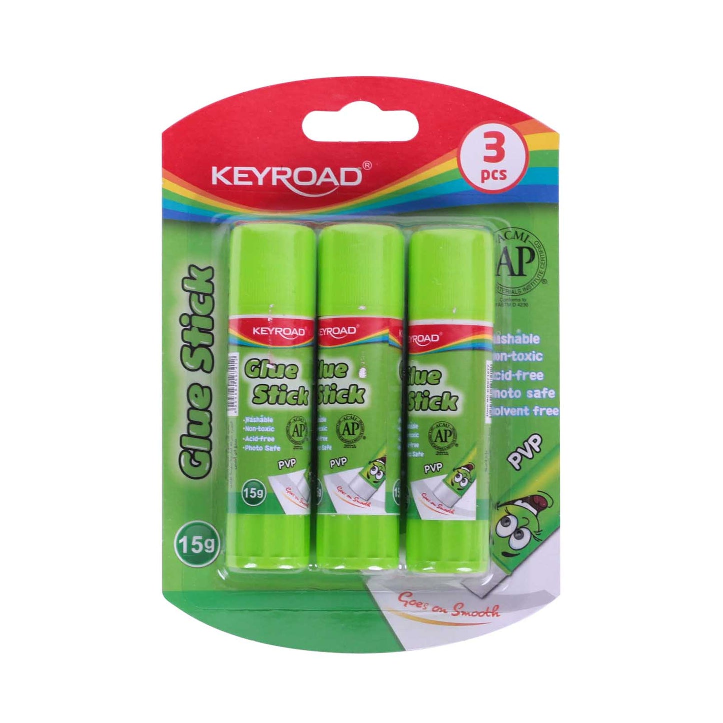 Keyroad - Lot de 3 Bâtons de Colle 15g Non - Toxique - Librairie Oxford City