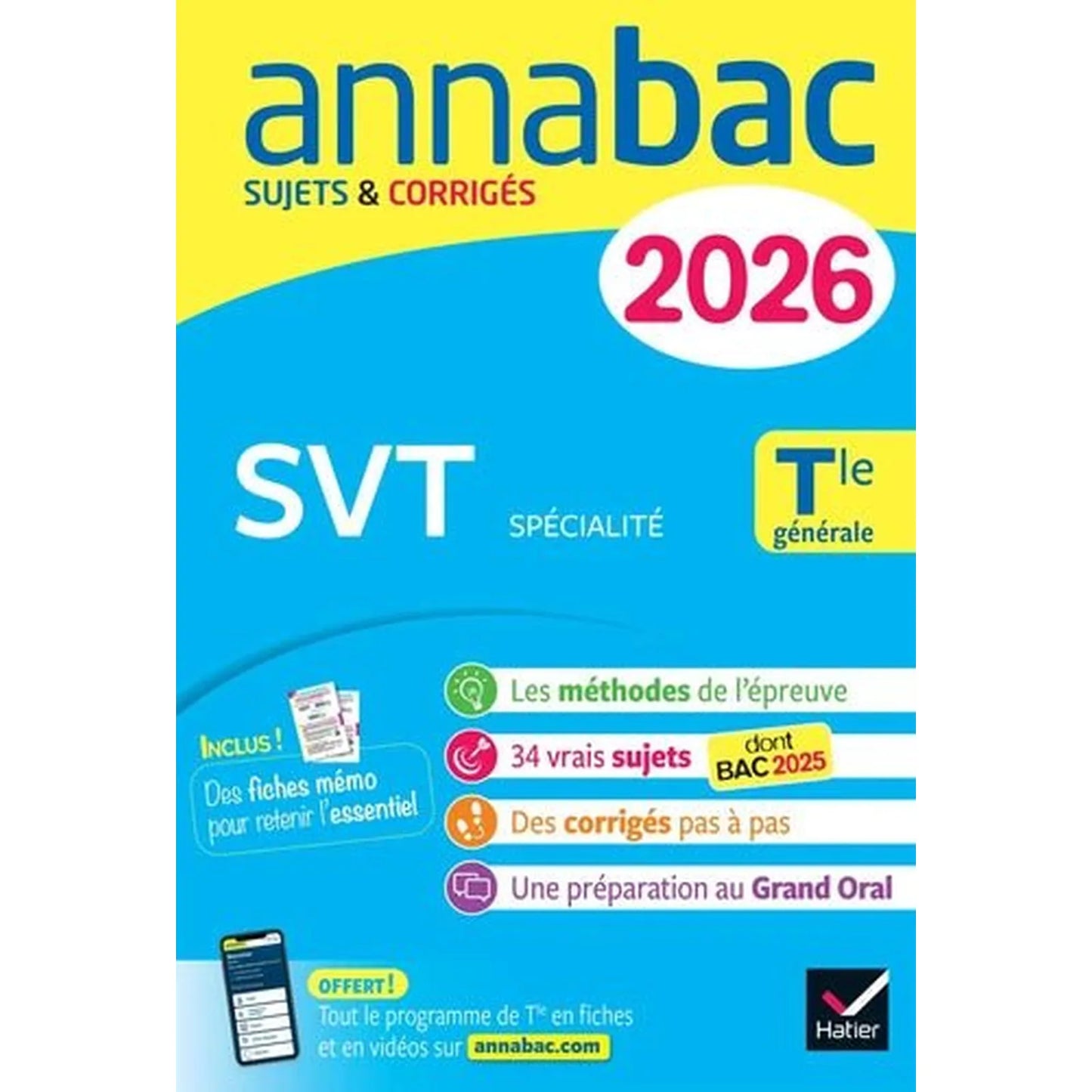 SVT Spécialité Tle générale. Sujets & Corrigés Edition 2026 - Librairie Oxford City