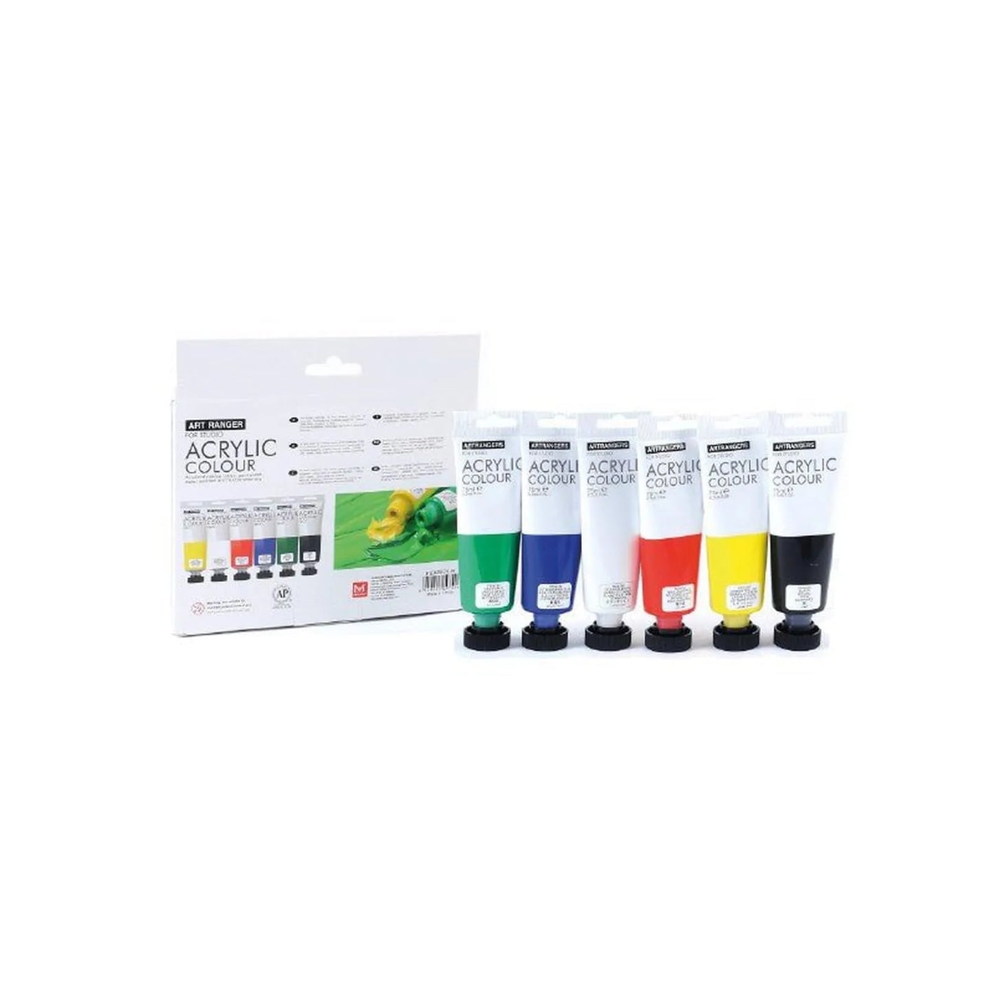 ACRYLIC 6*75ML REGULER COLORS REF FEA0675 - R - Librairie Oxford City