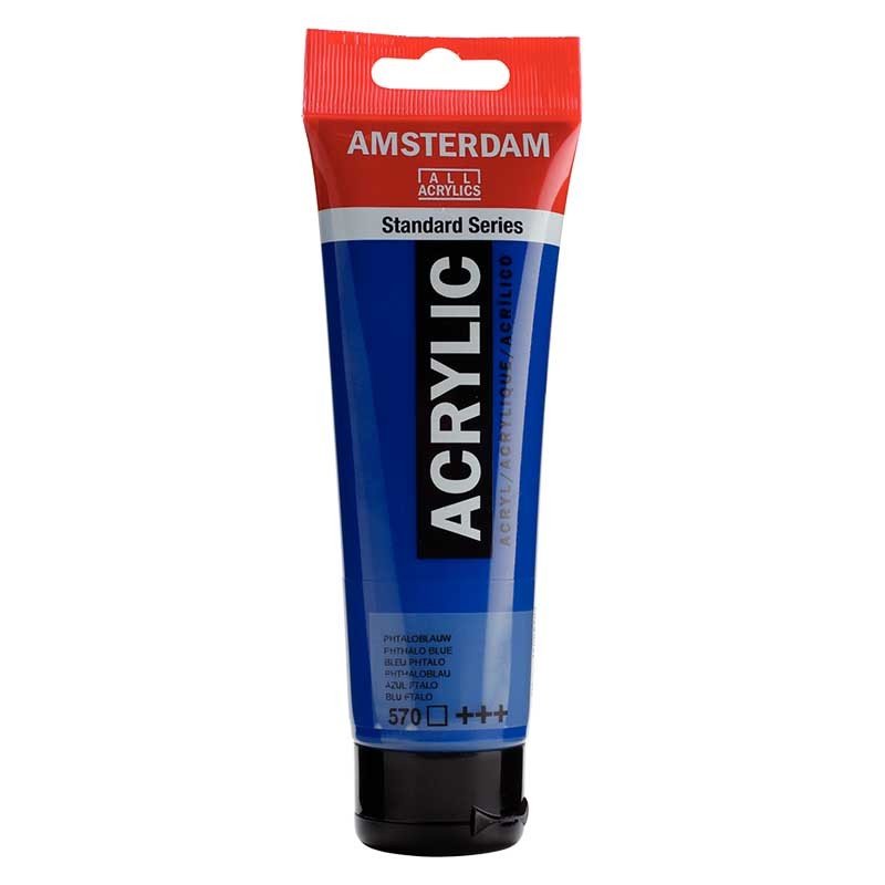Acrylique Amsterdam 120 ml - Bleu Phtalo - Librairie Oxford City