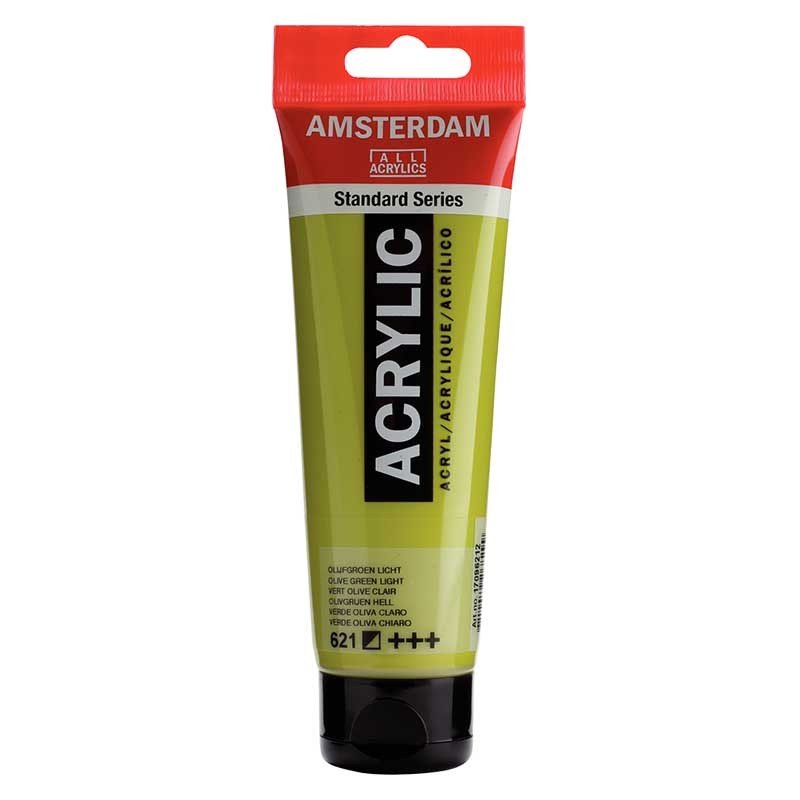 Acrylique Amsterdam 120 ml - Vert Olive Clair - Librairie Oxford City