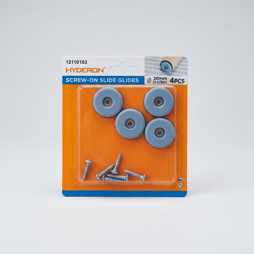 Hyderon — Lot de 4 Patins Glisseurs à Vis 30mm - Librairie Oxford City