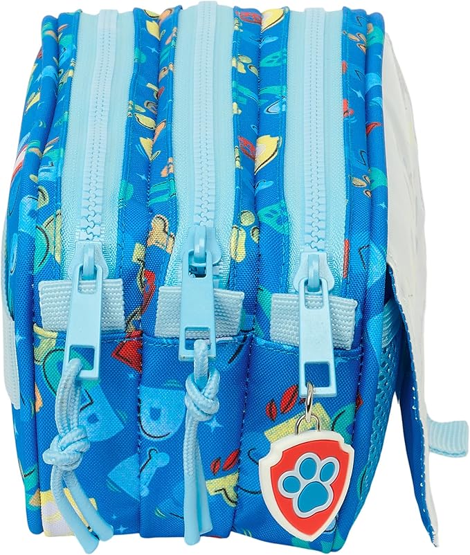 Trousse Safta Paw Patrol 3 Compartiments — Bleu/Rouge