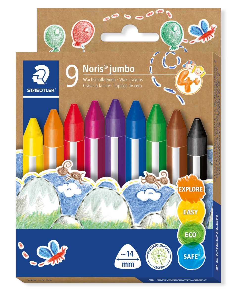 Craies à la Cire Jumbo Staedtler - Set de 9 Couleurs - Librairie Oxford City