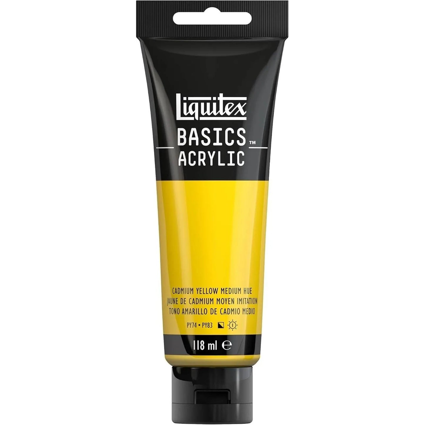 Basics Acrylic 118ml Jaune de Cadmium Moyen Imitation - Librairie Oxford City