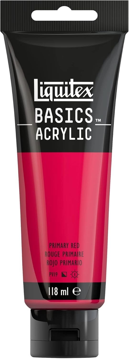 Basics Acrylic 118ml Rouge Primaire - Librairie Oxford City