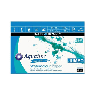 BLOC PAPIER AQUARELLE LISSE A3 300G 50F AQUAFINE - Librairie Oxford City