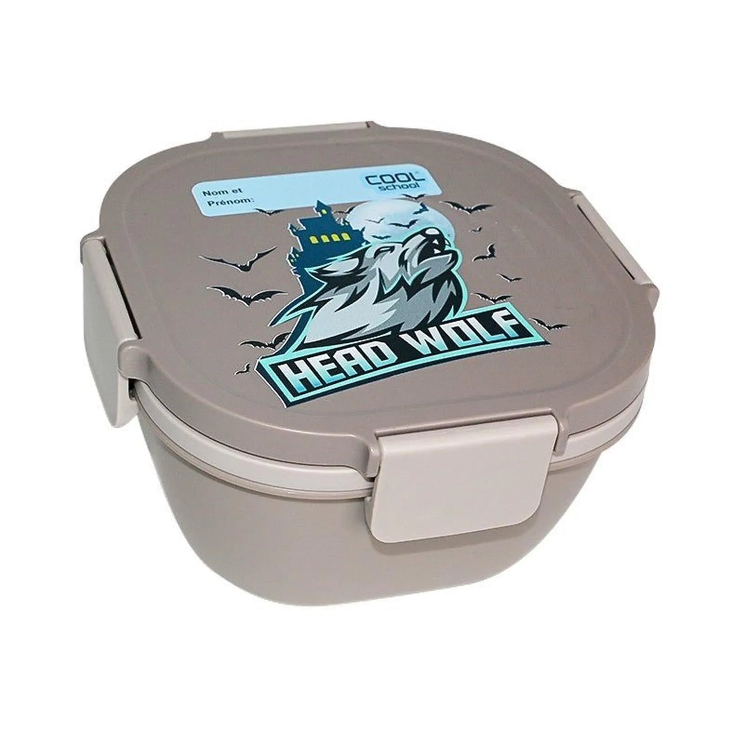 Boite à Repas 1700ml - Grise - Head Wolf - Librairie Oxford City