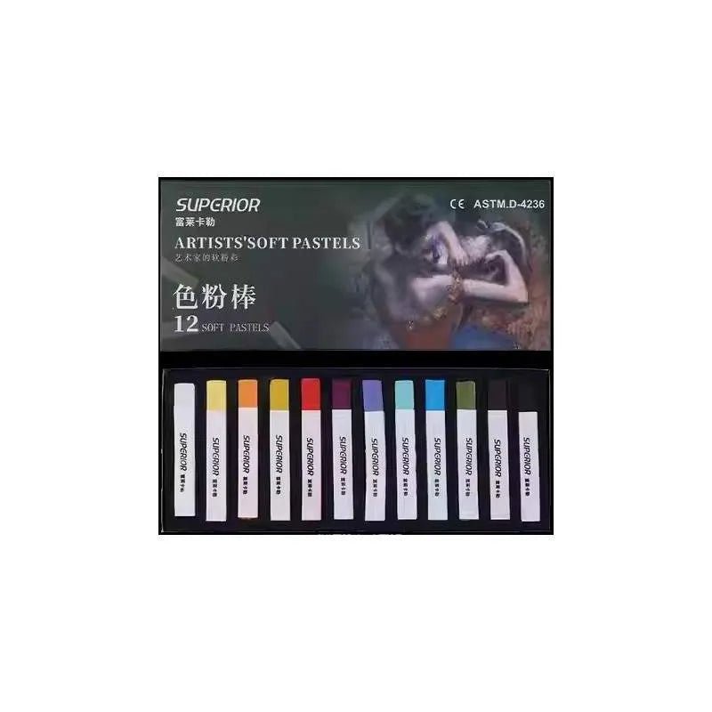 Supgiror - Boîte de 12 Pastels Secs pour Artistes - Librairie Oxford City