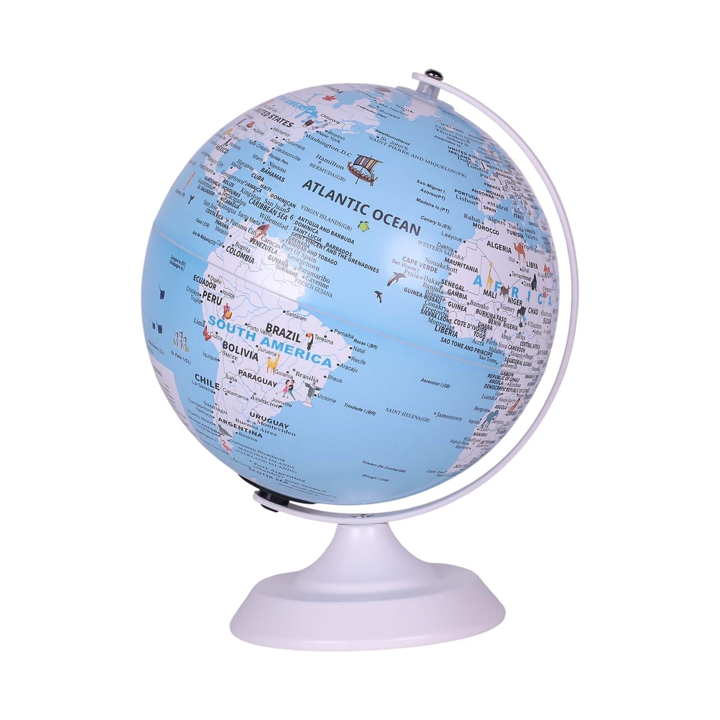 Globe Terrestre Lumineux 20 cm — Anglais - Librairie Oxford City