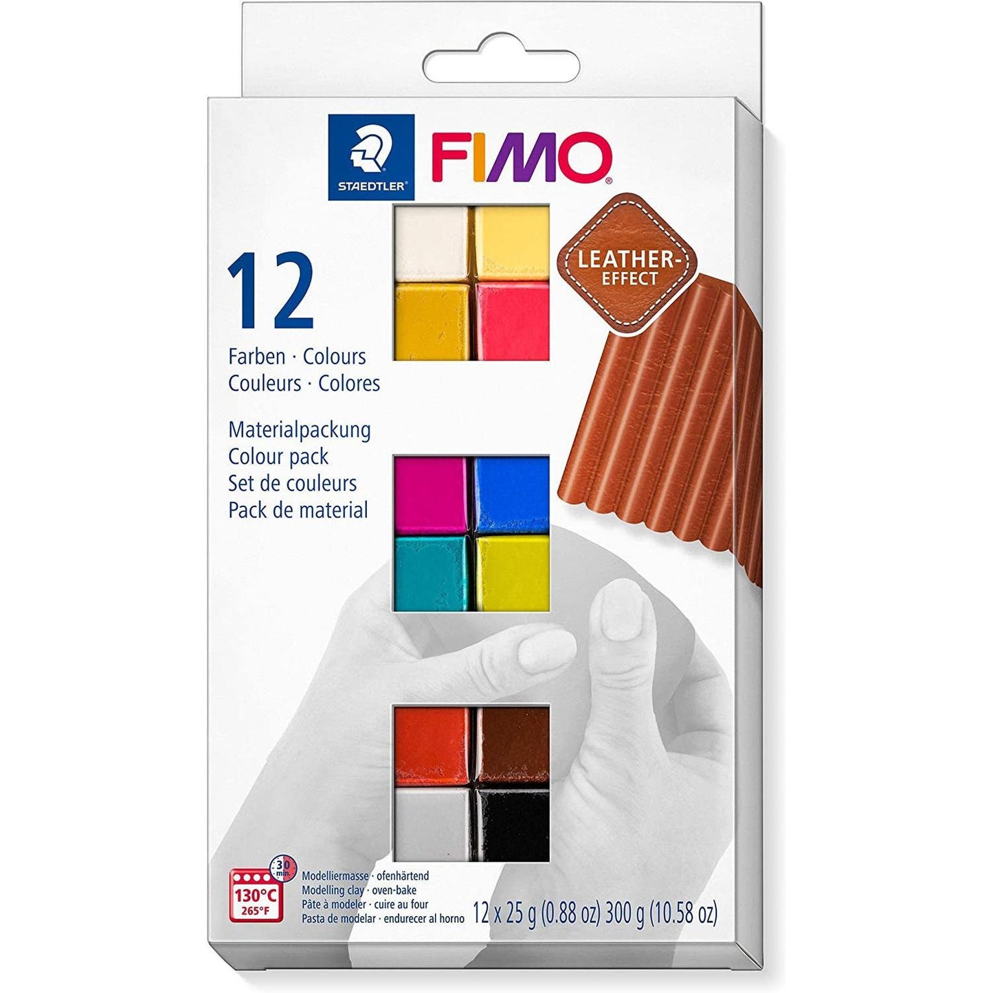 Coffret Pâte Fimo - Effet cuir - 12 x 25 g - Librairie Oxford City